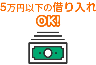 5万円以下の借り入れOK