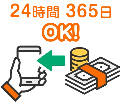 24時間365日OK！